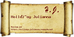 Hollósy Julianna névjegykártya