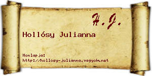 Hollósy Julianna névjegykártya